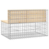 Banc de jardin design de gabion 103x70x65 cm bois massif de pin