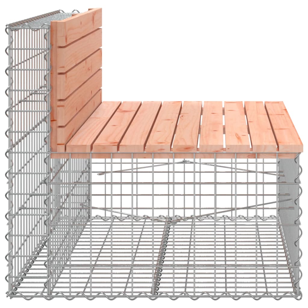 Banc de jardin design gabion 103x70x65cm bois massif de douglas