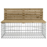 Banc de jardin design gabion 103x70x65 cm bois de pin imprégné