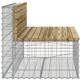 Banc de jardin design gabion 103x70x65 cm bois de pin imprégné