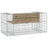 Banc de jardin design gabion 143x71x65,5cm bois de pin imprégné