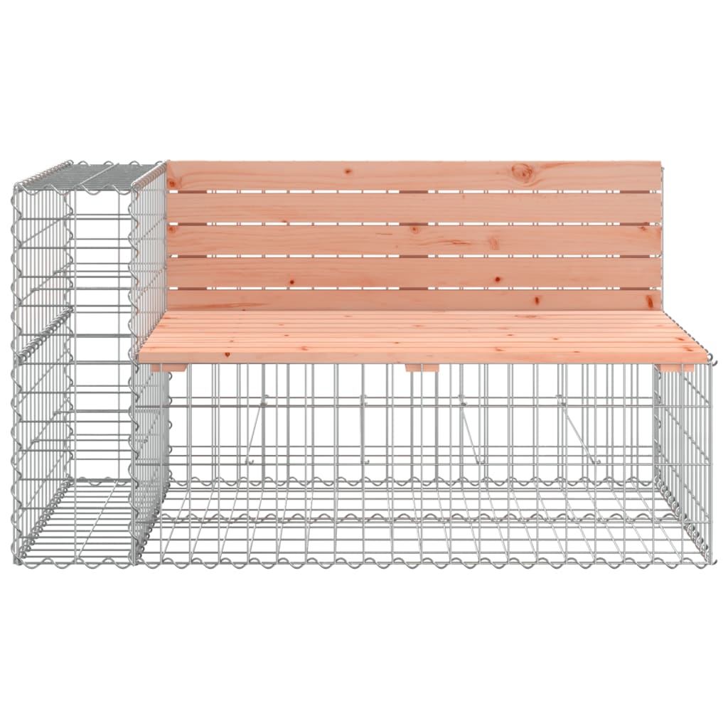 Banc jardin design gabion 122x71x65,5 cm bois massif de douglas