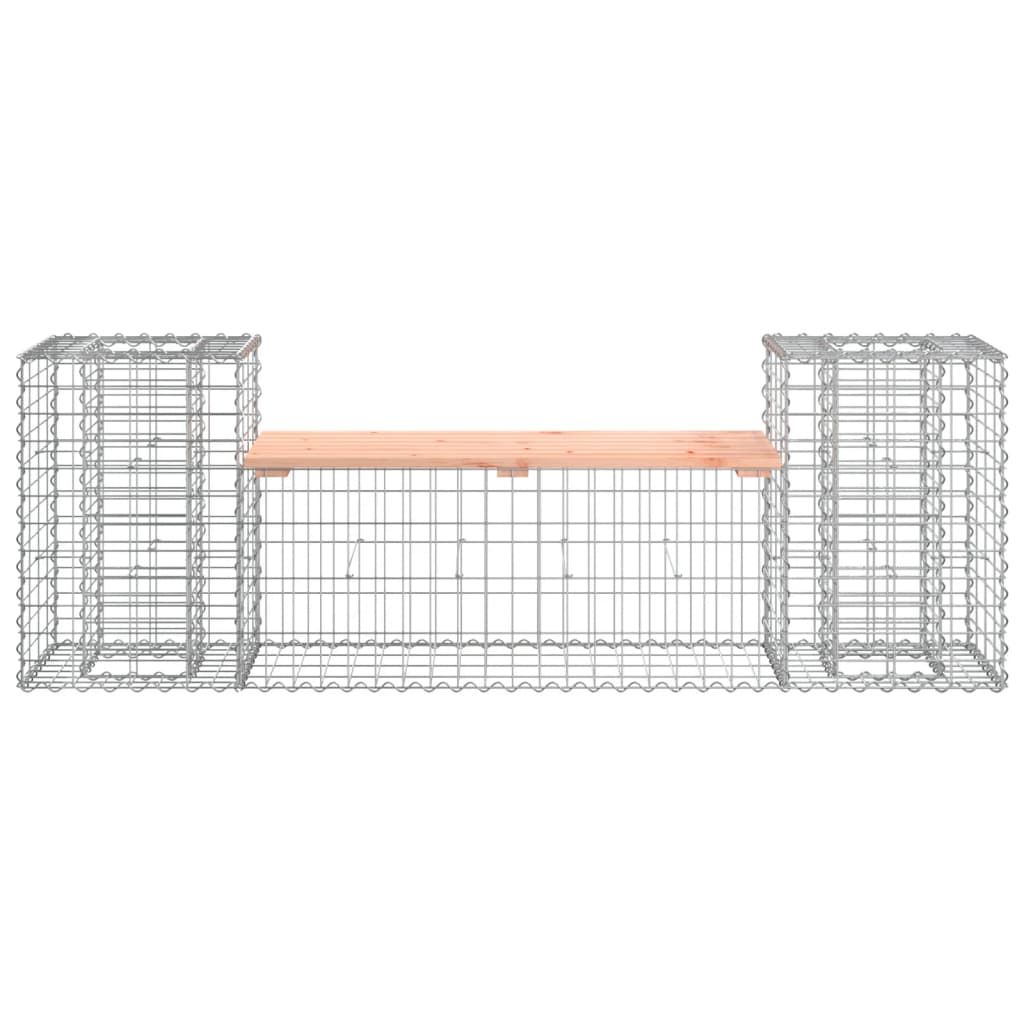 Banc de jardin design gabion 183x41x60,5 cm bois massif douglas