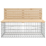 Banc de jardin avec panier en gabion bois massif de pin