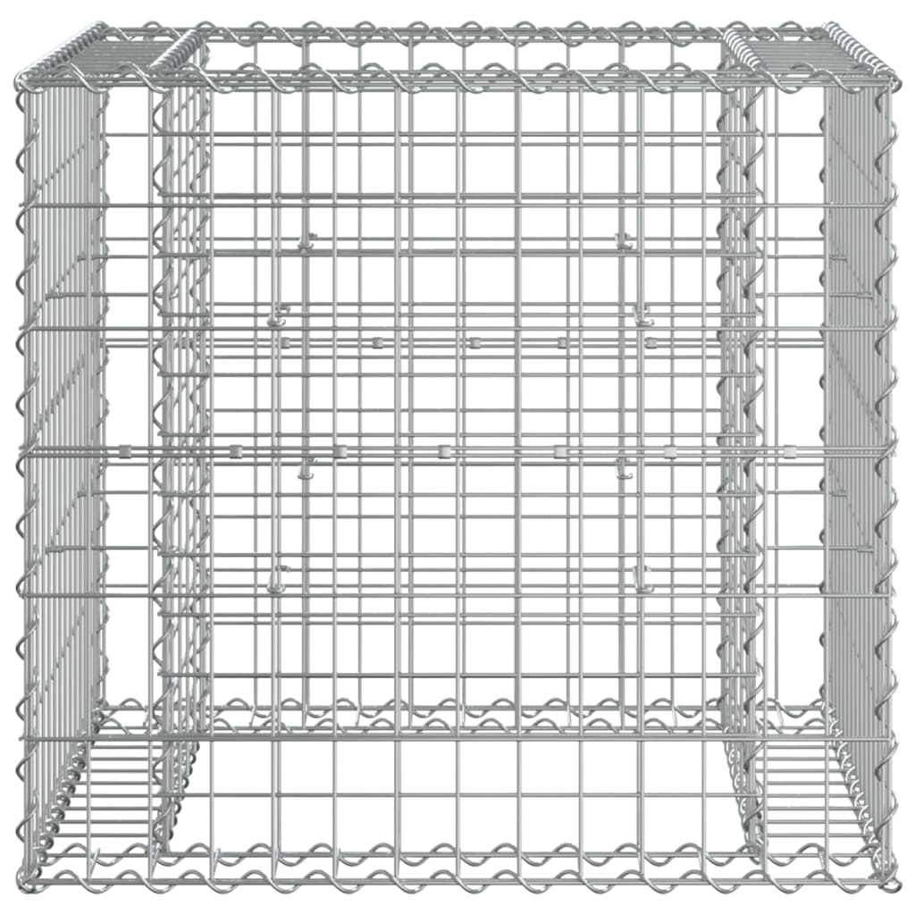 Banc de jardin avec panier en gabion bois massif de pin