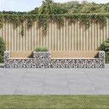 Banc de jardin avec panier en gabion bois massif de pin