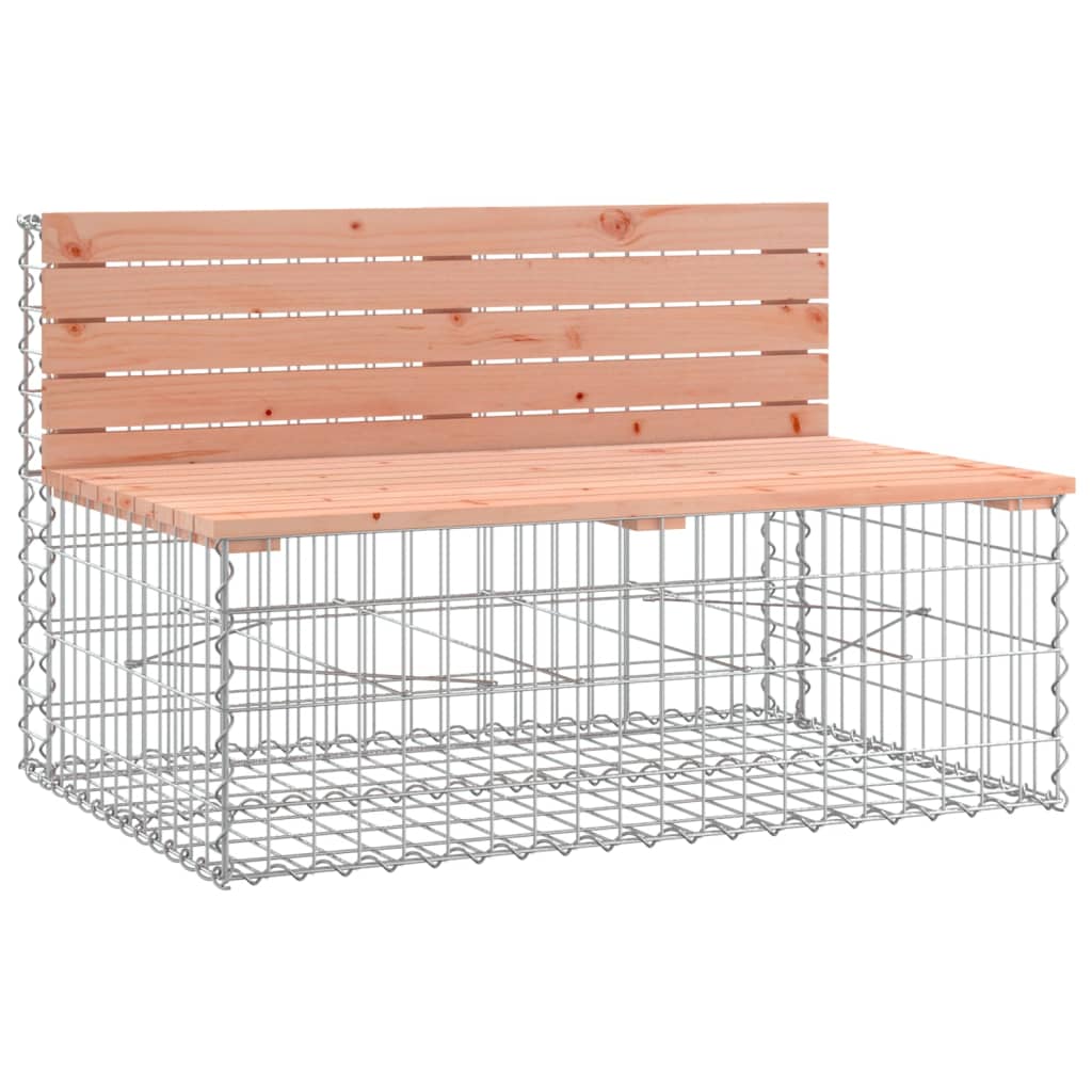 Banc de jardin avec panier en gabion bois massif de douglas