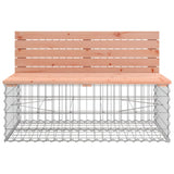 Banc de jardin avec panier en gabion bois massif de douglas