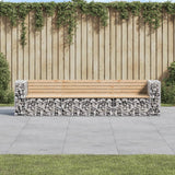 Banc de jardin design gabion 287x71x65,5 cm bois massif de pin