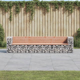 Banc jardin design gabion 287x71x65,5 cm bois massif de douglas