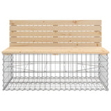 Banc de jardin design gabion 347x71x65,5 cm bois massif de pin