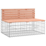 Banc jardin design gabion 347x71x65,5 cm bois massif de douglas