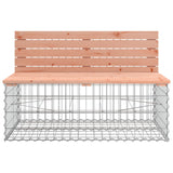 Banc jardin design gabion 347x71x65,5 cm bois massif de douglas