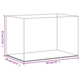 Transparent display box 56x36x37 cm acrylic