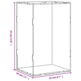 Transparent display box 22x18x35 cm acrylic