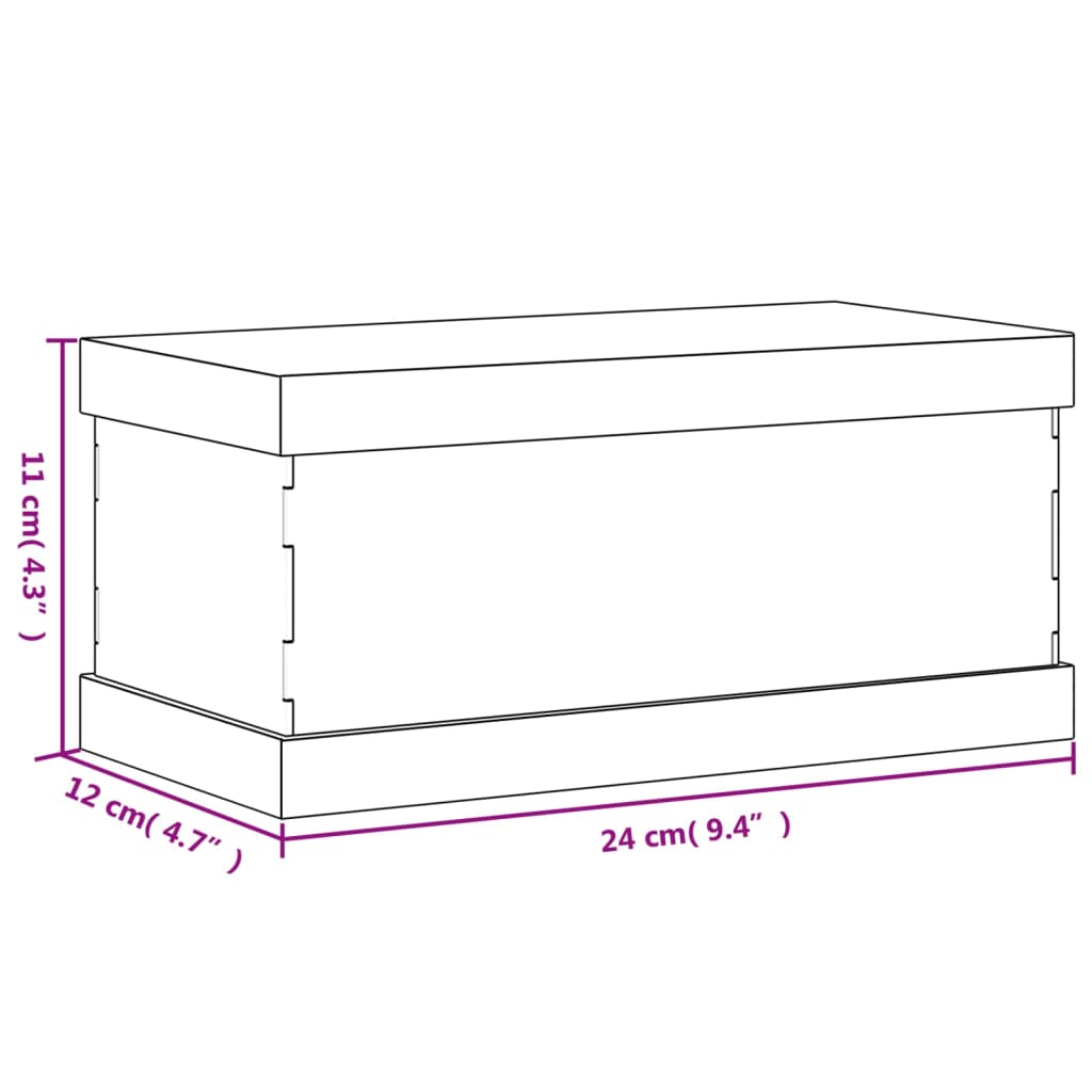 Clear display box 24x12x11 cm acrylic