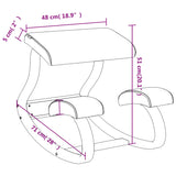 Chaise assis-genoux crème 48x71x51 cm contreplaqué de bouleau