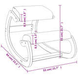 Brauner Kniestuhl 55x84x55 cm Birkensperrholz