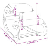 Schwarzer Kniestuhl 55x84x55 cm Birkensperrholz