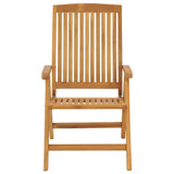 Chaises de jardin inclinables lot de 4 et coussins bois teck