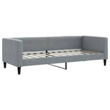 Lit de jour avec matelas gris clair 80x200 cm tissu