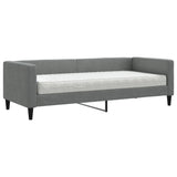 Lit de jour avec matelas gris foncé 80x200 cm tissu