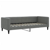 Lit de jour avec matelas gris foncé 80x200 cm tissu