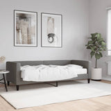 Lit de jour avec matelas gris foncé 80x200 cm tissu