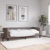 Lit de jour avec matelas taupe 80x200 cm tissu