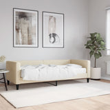 Lit de jour avec matelas crème 80x200 cm tissu