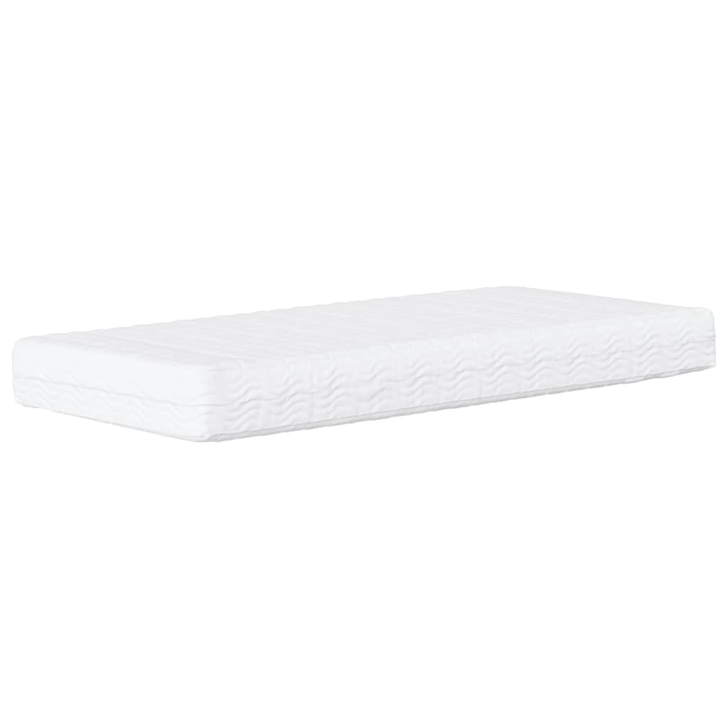 Lit de jour avec matelas gris foncé 90x200 cm tissu