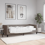 Lit de jour avec matelas taupe 90x200 cm tissu