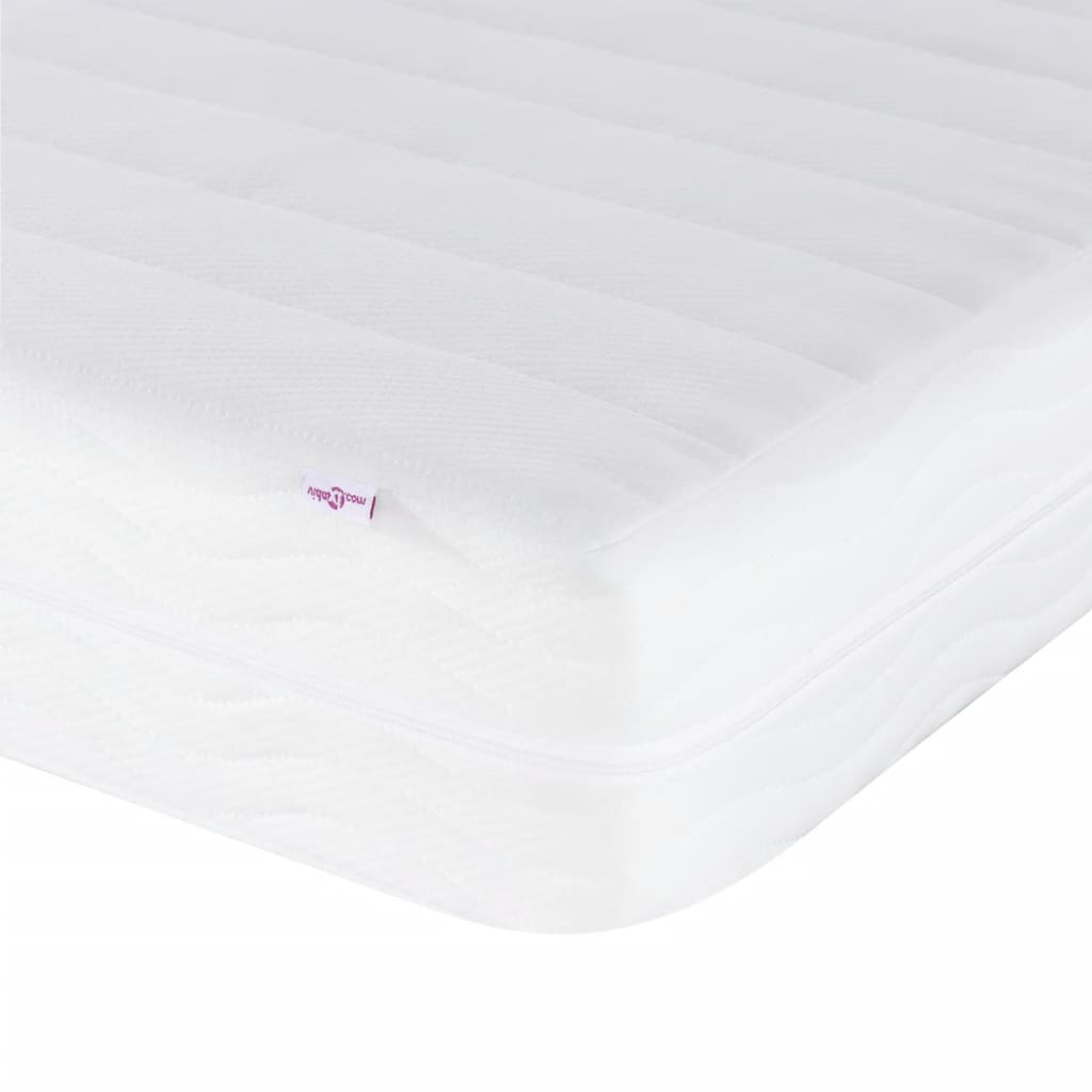 Lit de jour avec matelas crème 90x200 cm tissu