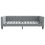 Lit de jour avec matelas gris clair 100x200 cm tissu