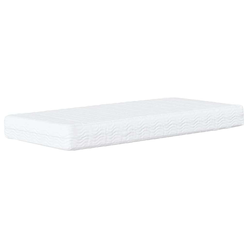 Lit de jour avec matelas gris foncé 100x200 cm tissu