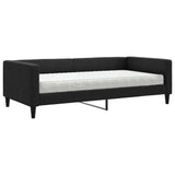 Lit de jour avec matelas noir 100x200 cm tissu