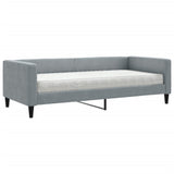 Lit de jour avec matelas gris clair 90x190 cm tissu