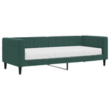 Lit de jour avec matelas vert foncé 80x200 cm velours