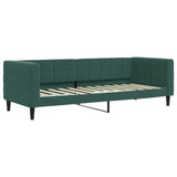 Lit de jour avec matelas vert foncé 80x200 cm velours