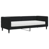 Lit de jour avec matelas noir 80x200 cm velours