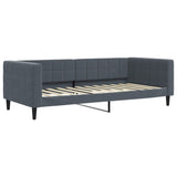 Lit de jour avec matelas gris foncé 90x200 cm velours