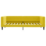 Lit de jour avec matelas jaune 90x200 cm velours