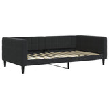 Lit de jour avec matelas noir 100x200 cm velours