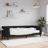 Lit de jour avec matelas noir 100x200 cm velours