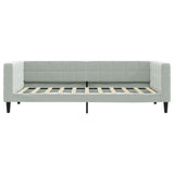 Lit de jour avec matelas gris clair 90x190 cm velours