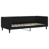 Lit de jour avec matelas noir 90x190 cm velours