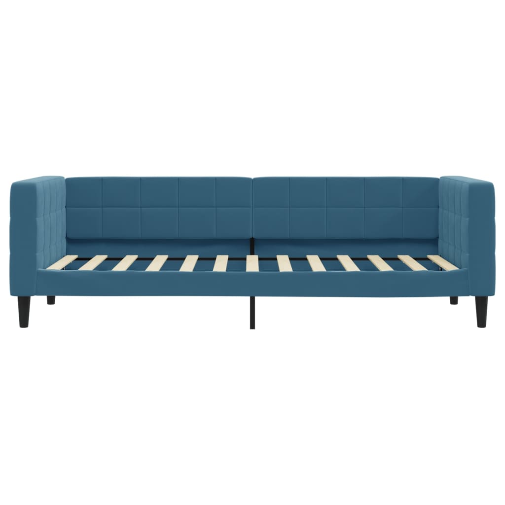 Day bed with trundle without mattress blue 80x200 cm