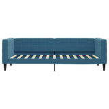 Day bed with trundle without mattress blue 80x200 cm