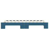 Day bed with trundle without mattress blue 80x200 cm