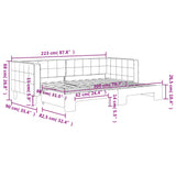 Day bed with trundle without mattress 80x200 cm